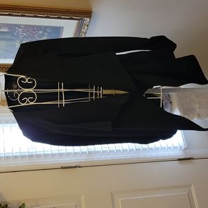 New Directions black stretch long sleeve jacket shacket ruched button Small EUC…